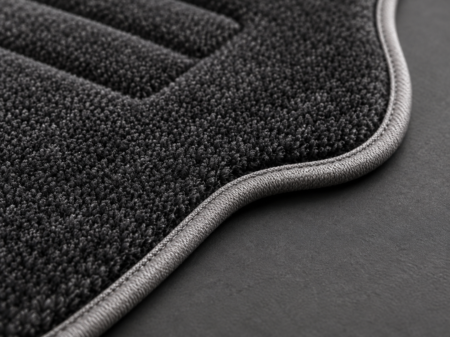 AI concept illustration of carpet texture and silver bound edging